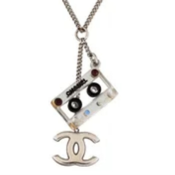 CHANEL Jewelry - CHANEL Cassette Tape Motif Necklace CC Karl Lagerfeld 2004